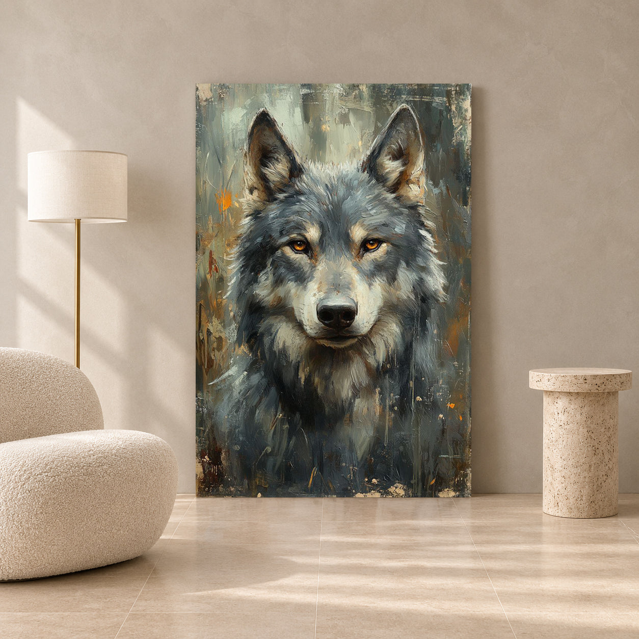 Wolf Canvas Wall Art for Living Room & Modern Home Decor