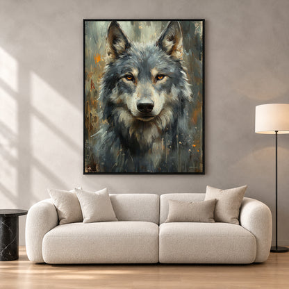 Wolf Canvas Wall Art for Living Room & Modern Home Decor