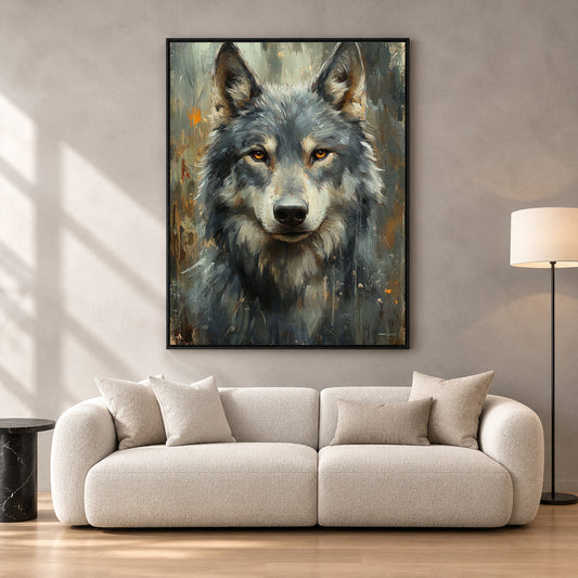 Wolf Canvas Wall Art for Living Room & Modern Home Decor