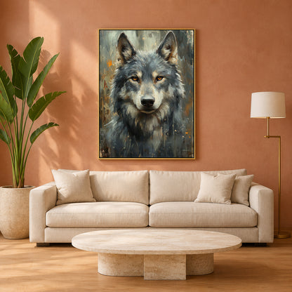 Wolf Canvas Wall Art for Living Room & Modern Home Decor