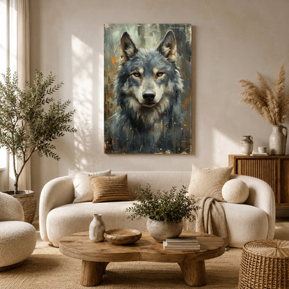 Wolf Canvas Wall Art for Living Room & Modern Home Decor