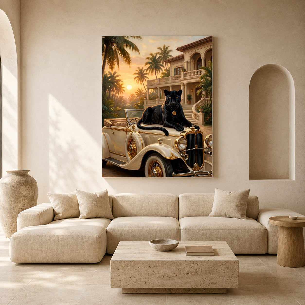 Black Panther Canvas Wall Art for Living Room & Luxury Home Decor