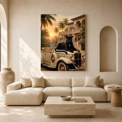 Black Panther Canvas Wall Art for Living Room & Luxury Home Decor