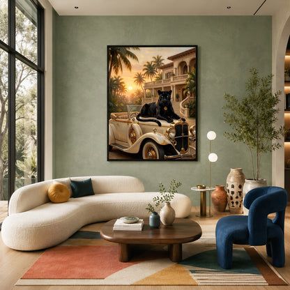 Black Panther Canvas Wall Art for Living Room & Luxury Home Decor