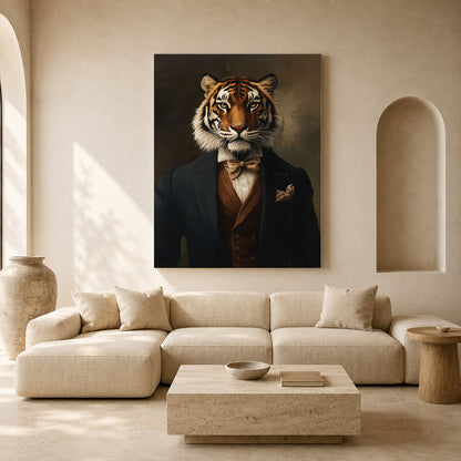 Tiger Portrait Canvas Wall Art for Living Room & Office Decor