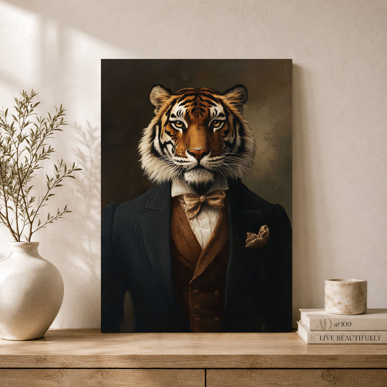 Tiger Portrait Canvas Wall Art for Living Room & Office Decor