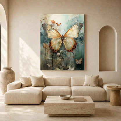 Butterfly Canvas Wall Art for Living Room & Modern Home Decor
