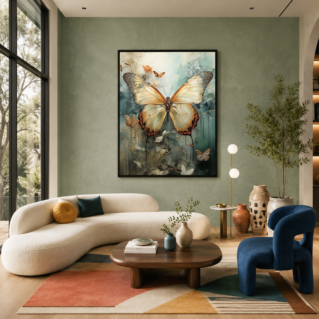 Butterfly Canvas Wall Art for Living Room & Modern Home Decor