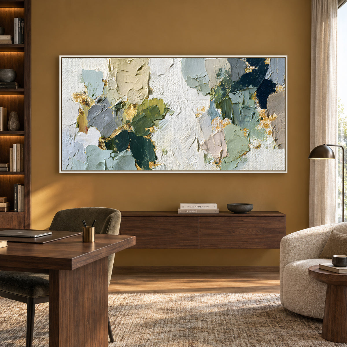 Elegant Neutral Abstract Texture Canvas Wall Art Painting