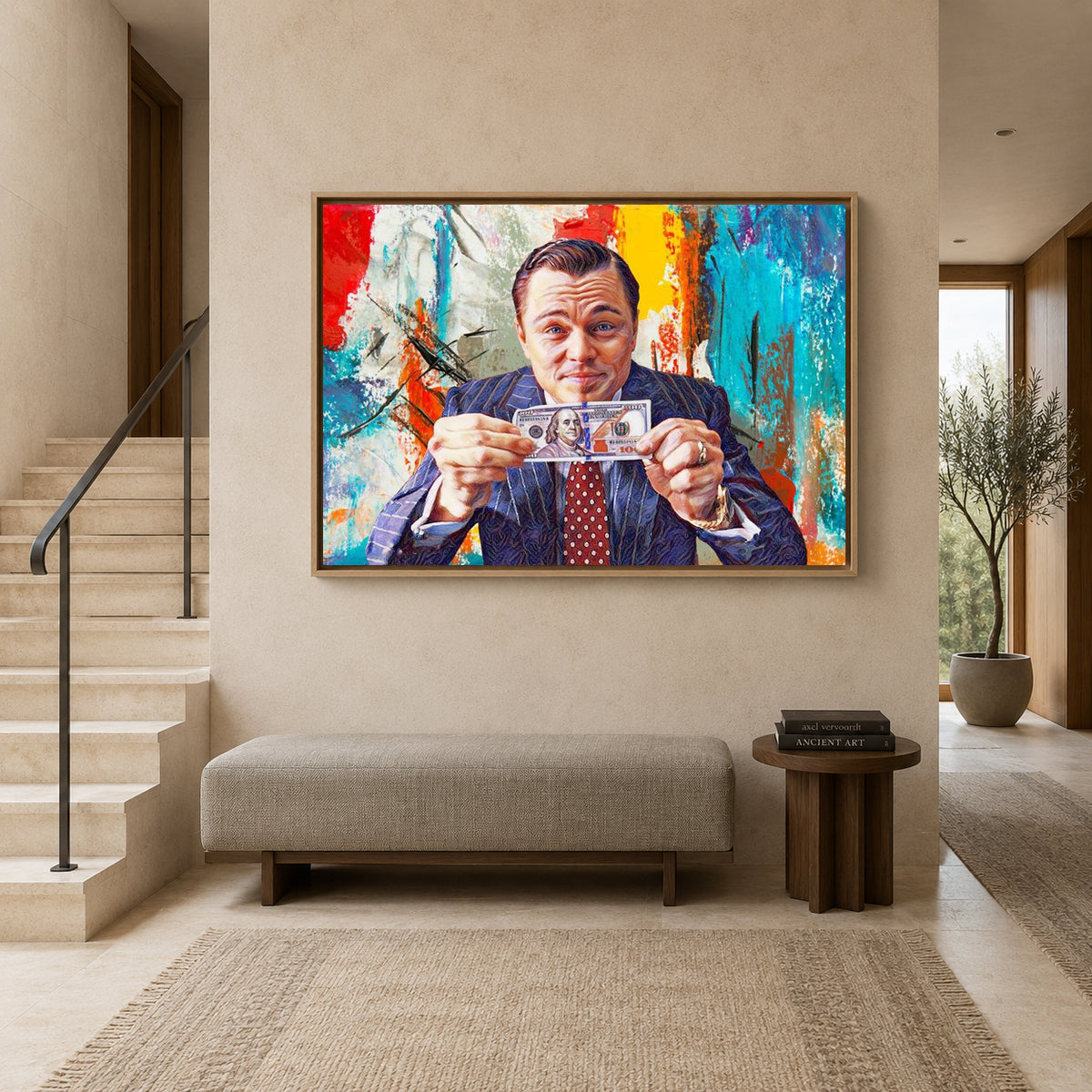 Money Motivation Canvas Wall Art Modern Success Office Decor Print