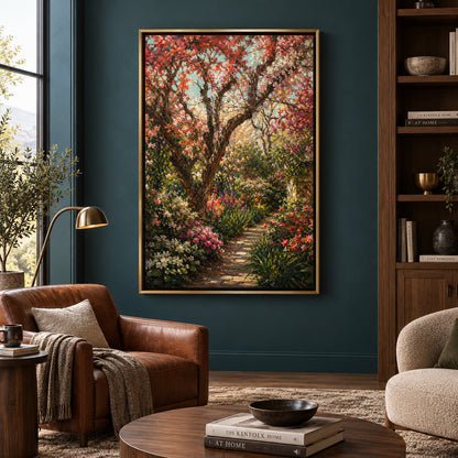 Secret Garden Path Nature Canvas Wall Art