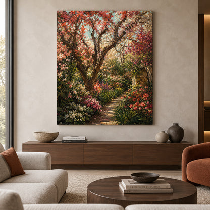 Secret Garden Path Nature Canvas Wall Art