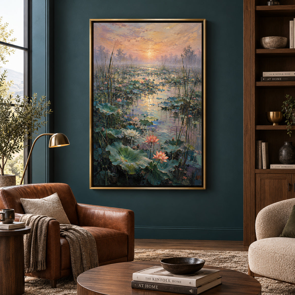 Lotus at First Light Tranquil Nature Canvas Wall Art