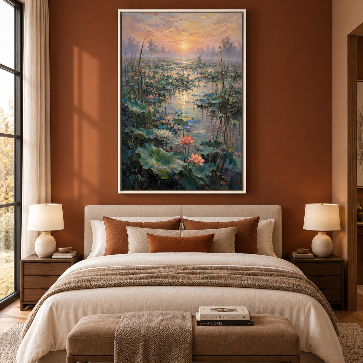 Lotus at First Light Tranquil Nature Canvas Wall Art