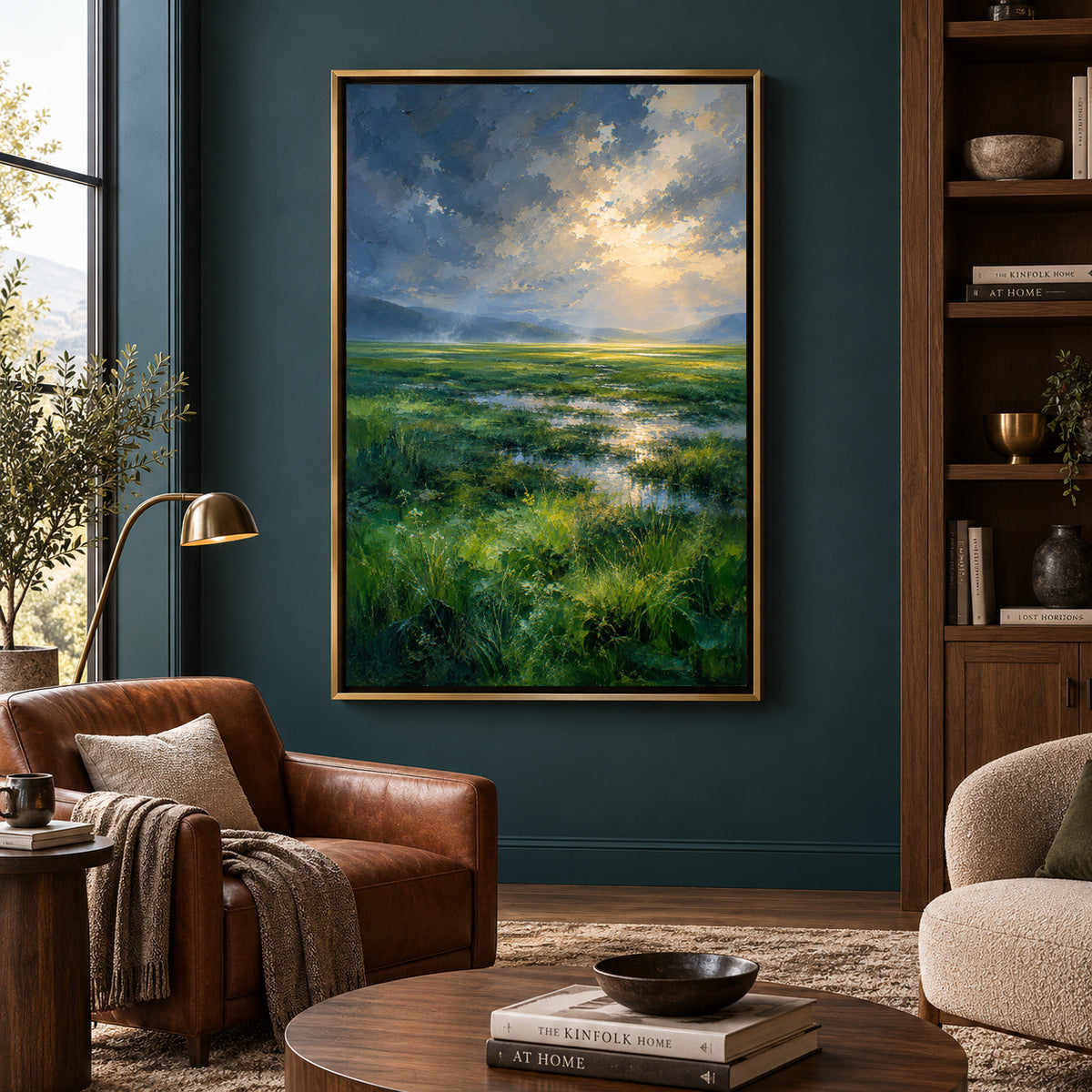 Where the Light Breaks Serene Meadow Landscape Canvas Art