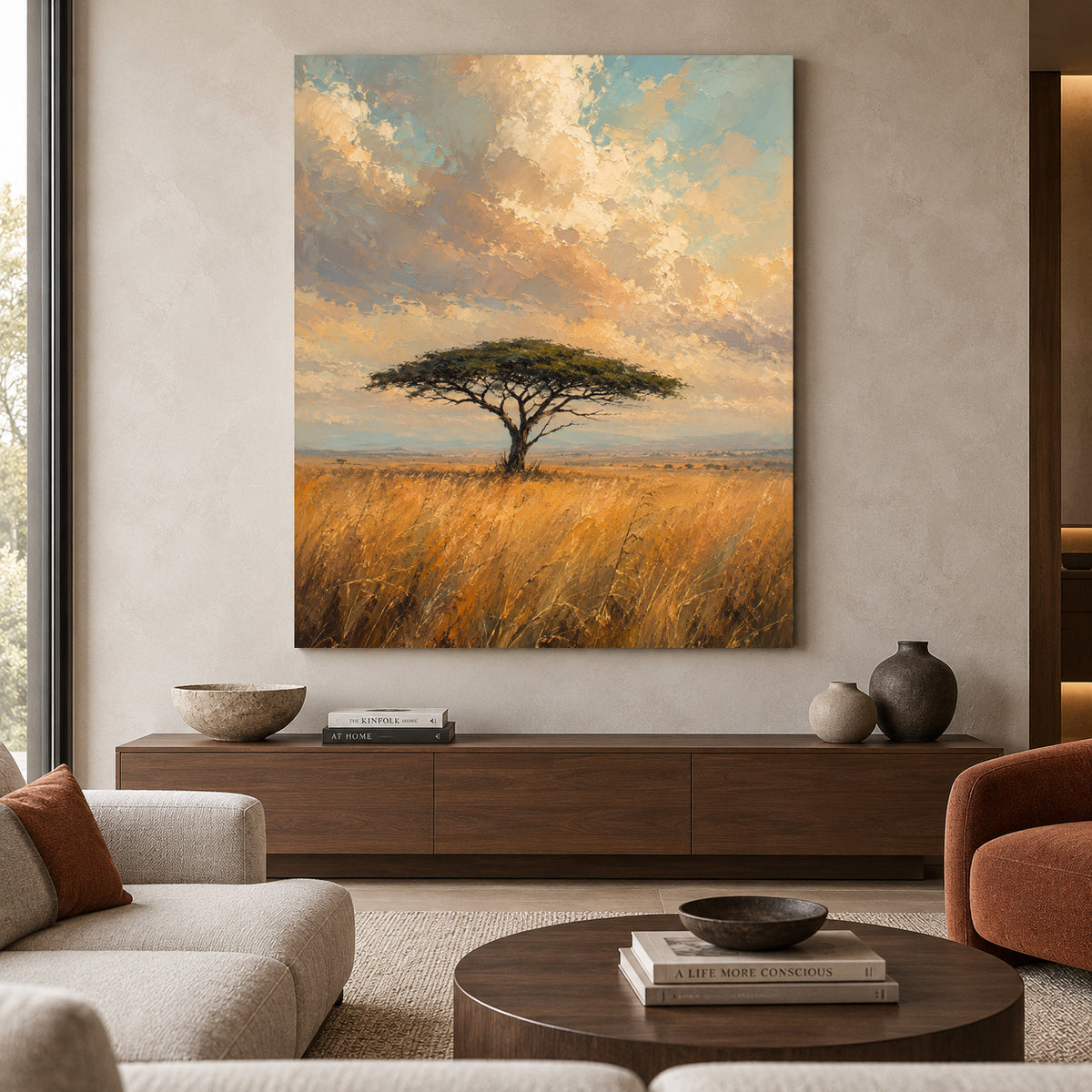 Under an Endless Sky African Savanna Canvas Wall Art