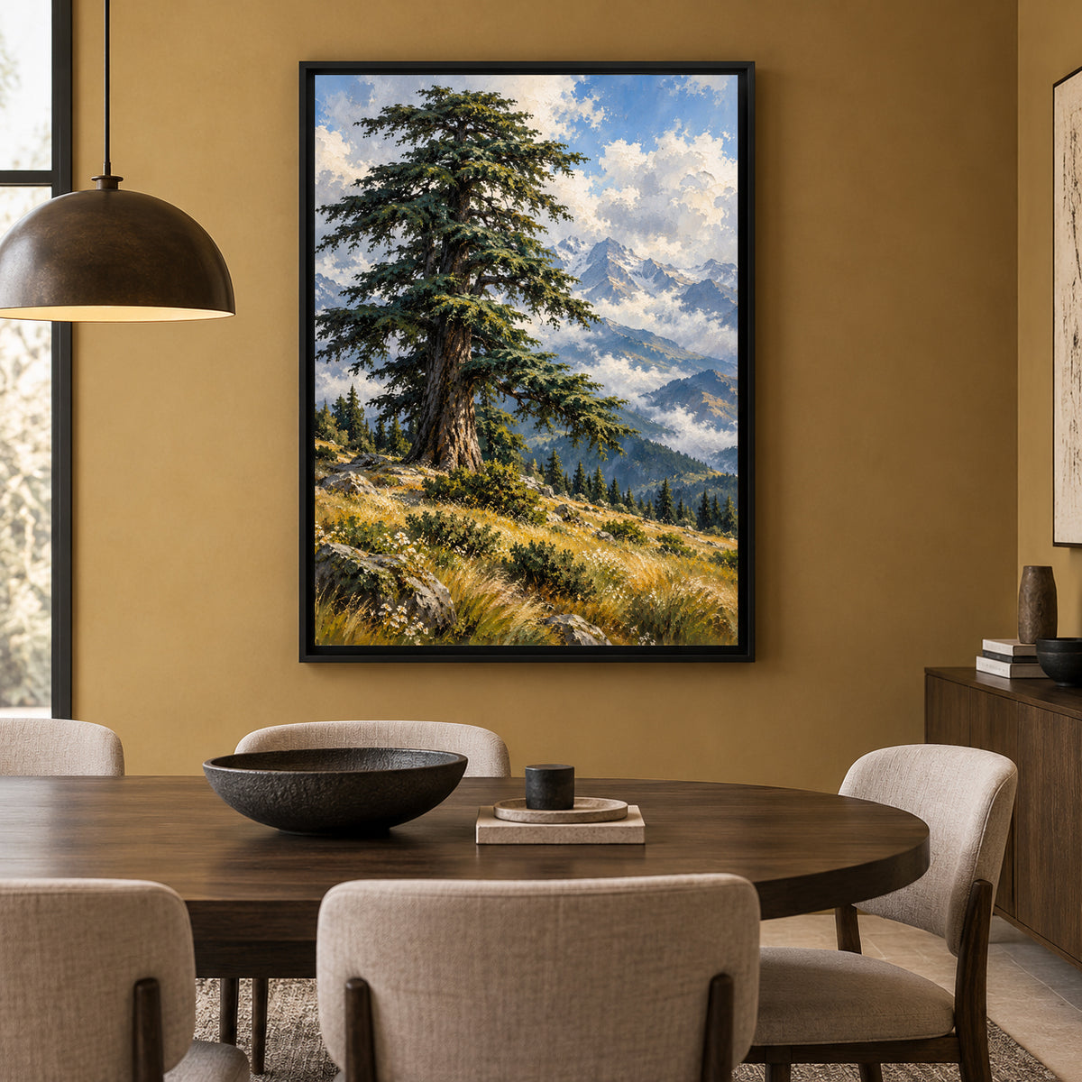 Alpine Solitude Mountain Landscape Canvas Wall Art
