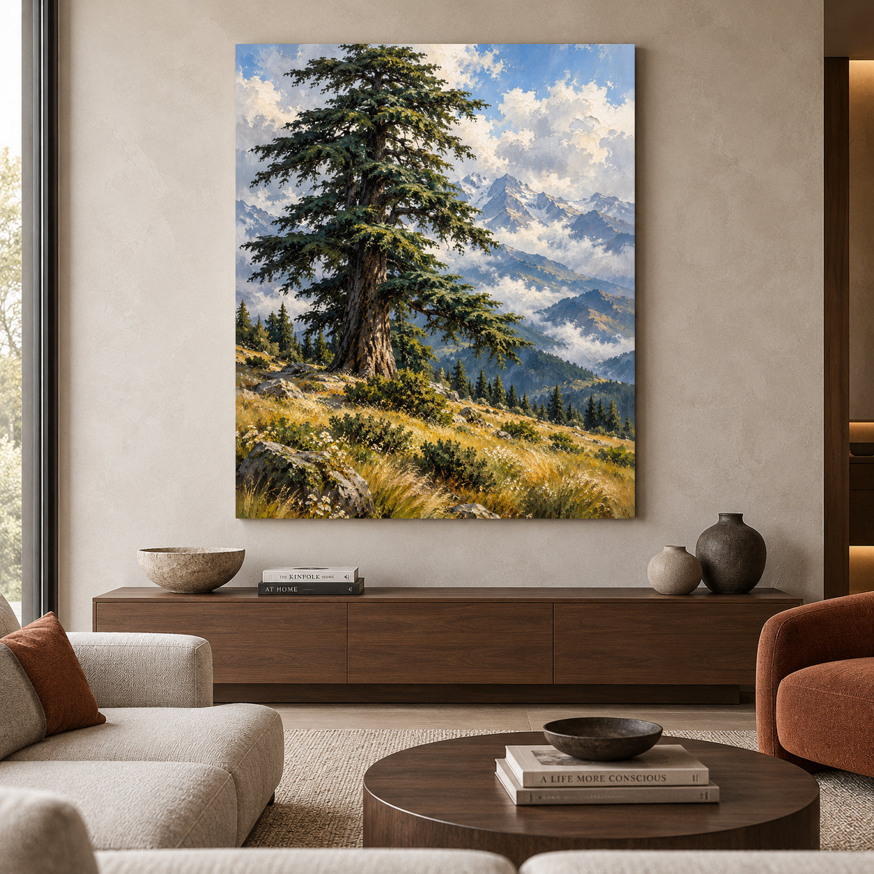 Alpine Solitude Mountain Landscape Canvas Wall Art