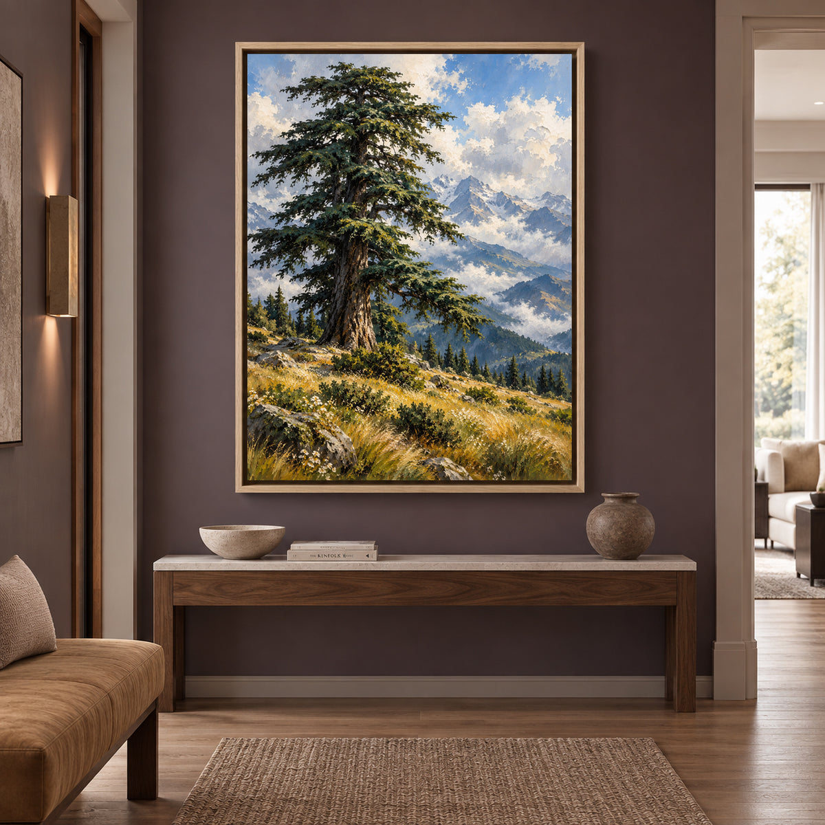 Alpine Solitude Mountain Landscape Canvas Wall Art