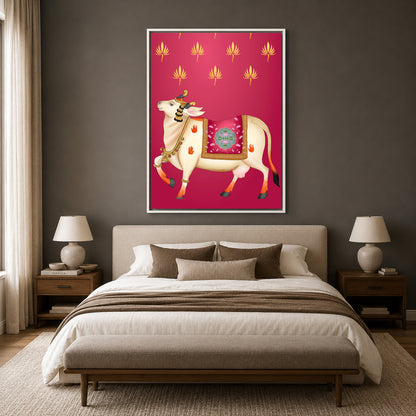 Pichwai Wall Art Painting – Royal Sacred Cow Heritage Canvas Wall Art