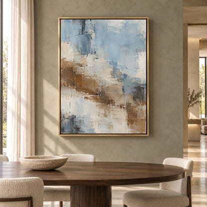 Serene Blue Abstract Canvas Art for Modern Interiors