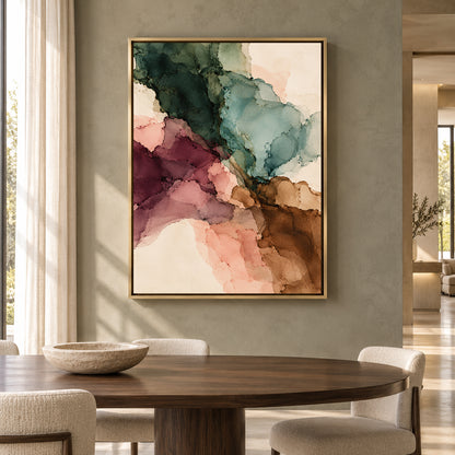 Fluid Watercolor Abstract Canvas Art for Contemporary Interiors