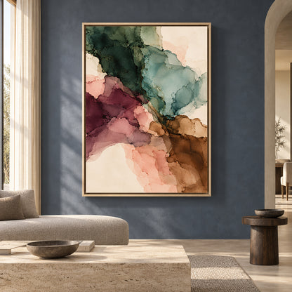 Fluid Watercolor Abstract Canvas Art for Contemporary Interiors