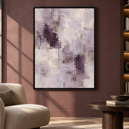 Lavender Abstract Canvas Art for Serene Modern Interiors