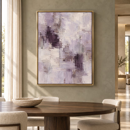 Lavender Abstract Canvas Art for Serene Modern Interiors