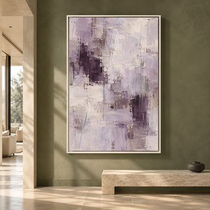Lavender Abstract Canvas Art for Serene Modern Interiors