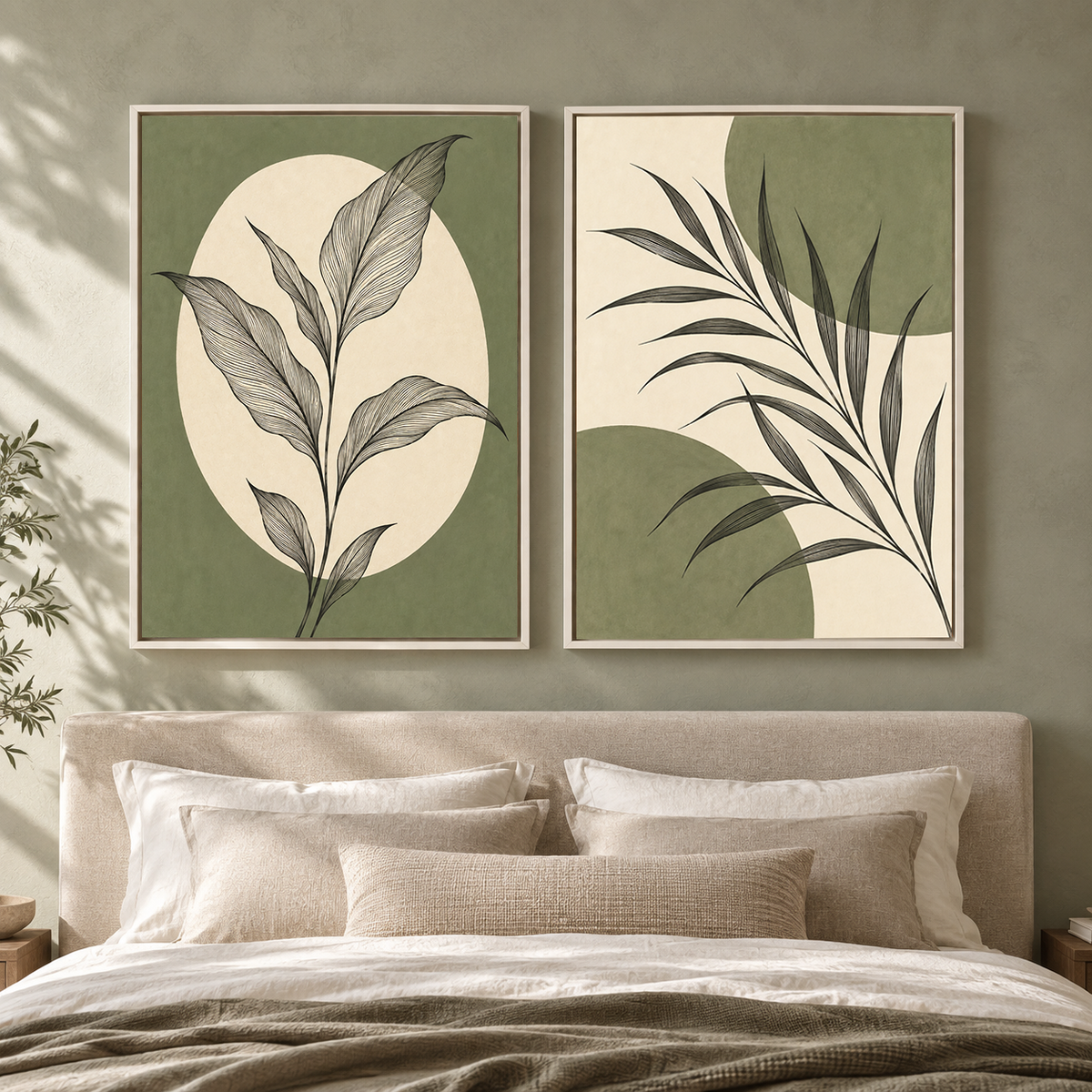 Modern Line Art Canvas Set of 2 for Minimalist Living Rooms