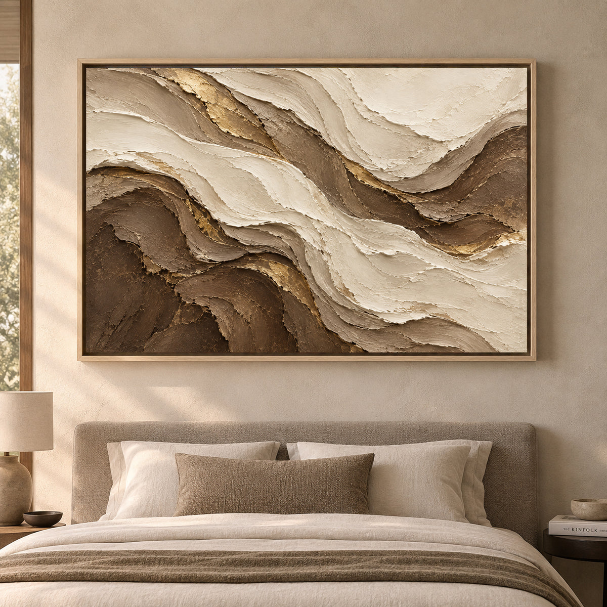 Sculpted Earth Neutral Textured Abstract Canvas Art