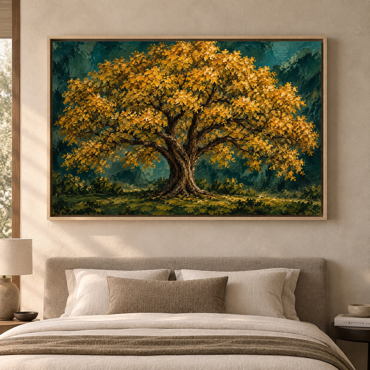 Golden Tree of Life Textured Canvas Art