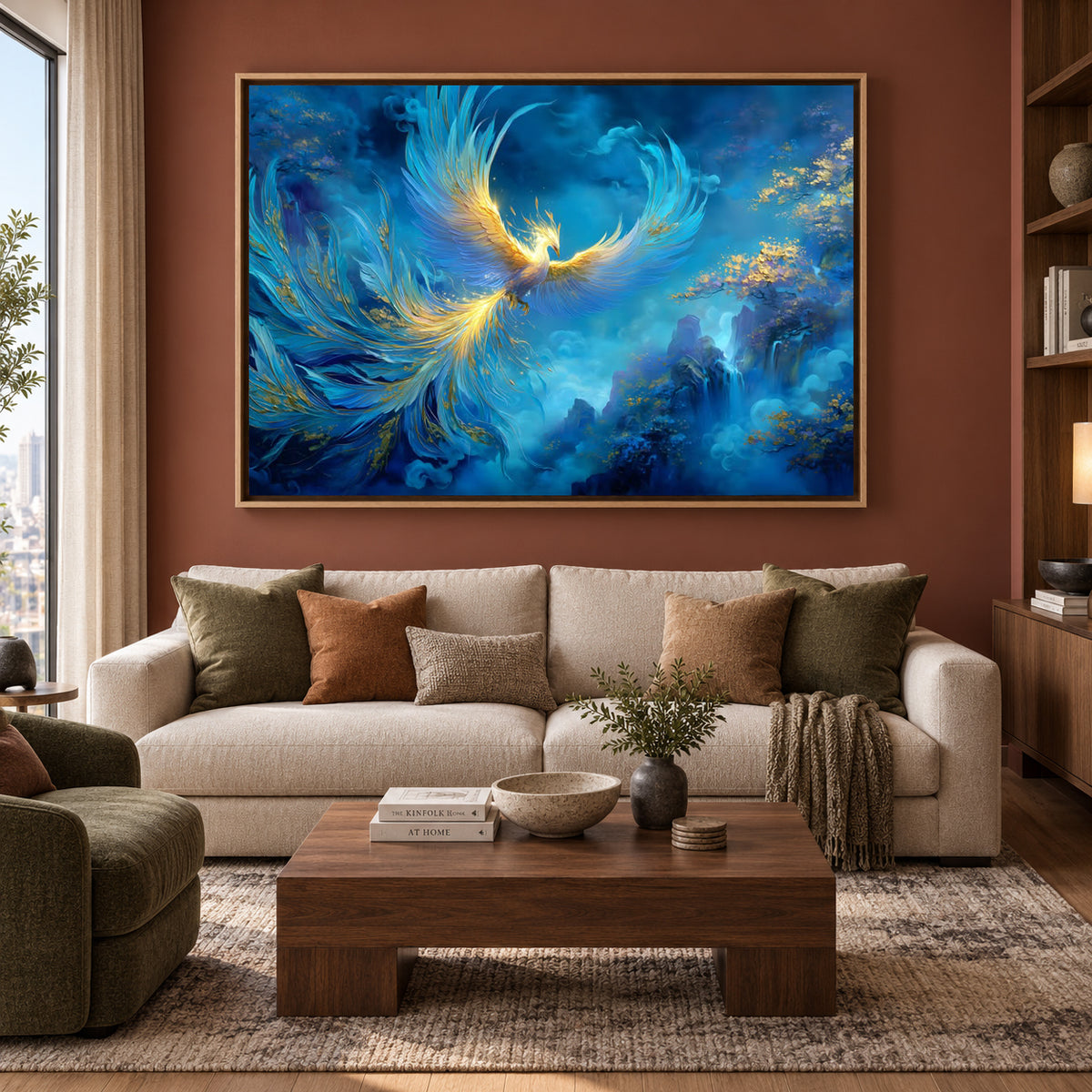 Phoenix Vastu Canvas Painting for Living Room Bedroom Decor