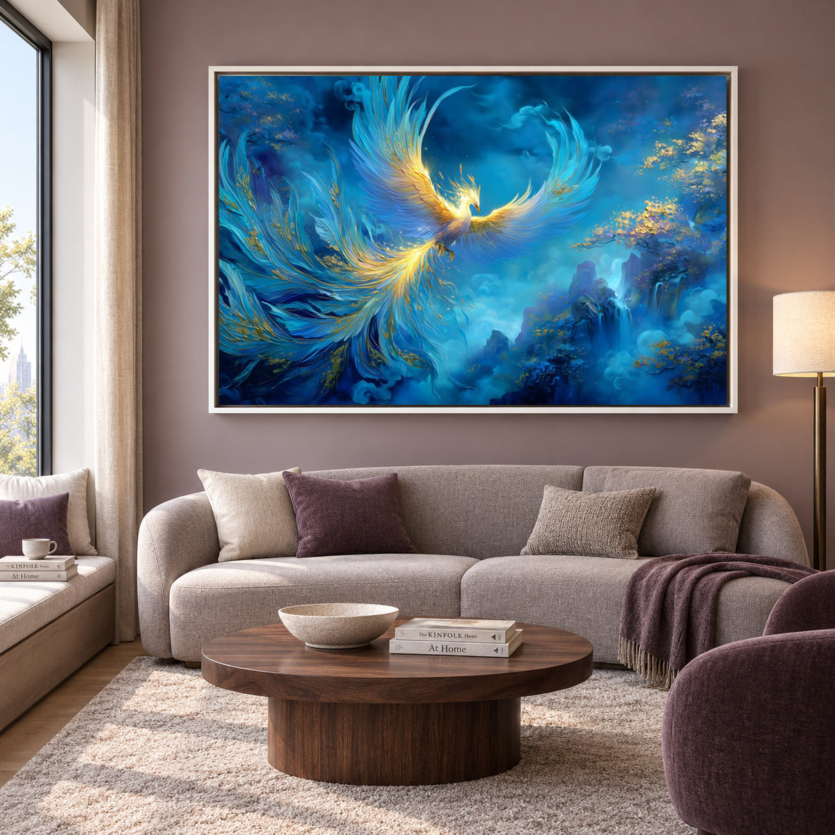Phoenix Vastu Canvas Painting for Living Room Bedroom Decor
