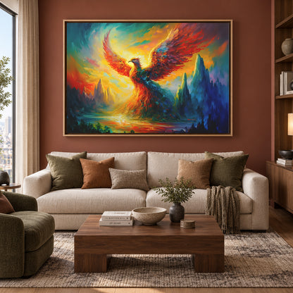 Phoenix Vastu Canvas Painting for Good Luck and Positive Energy