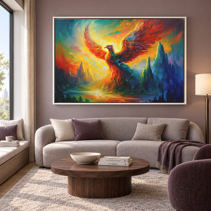 Phoenix Vastu Canvas Painting for Good Luck and Positive Energy