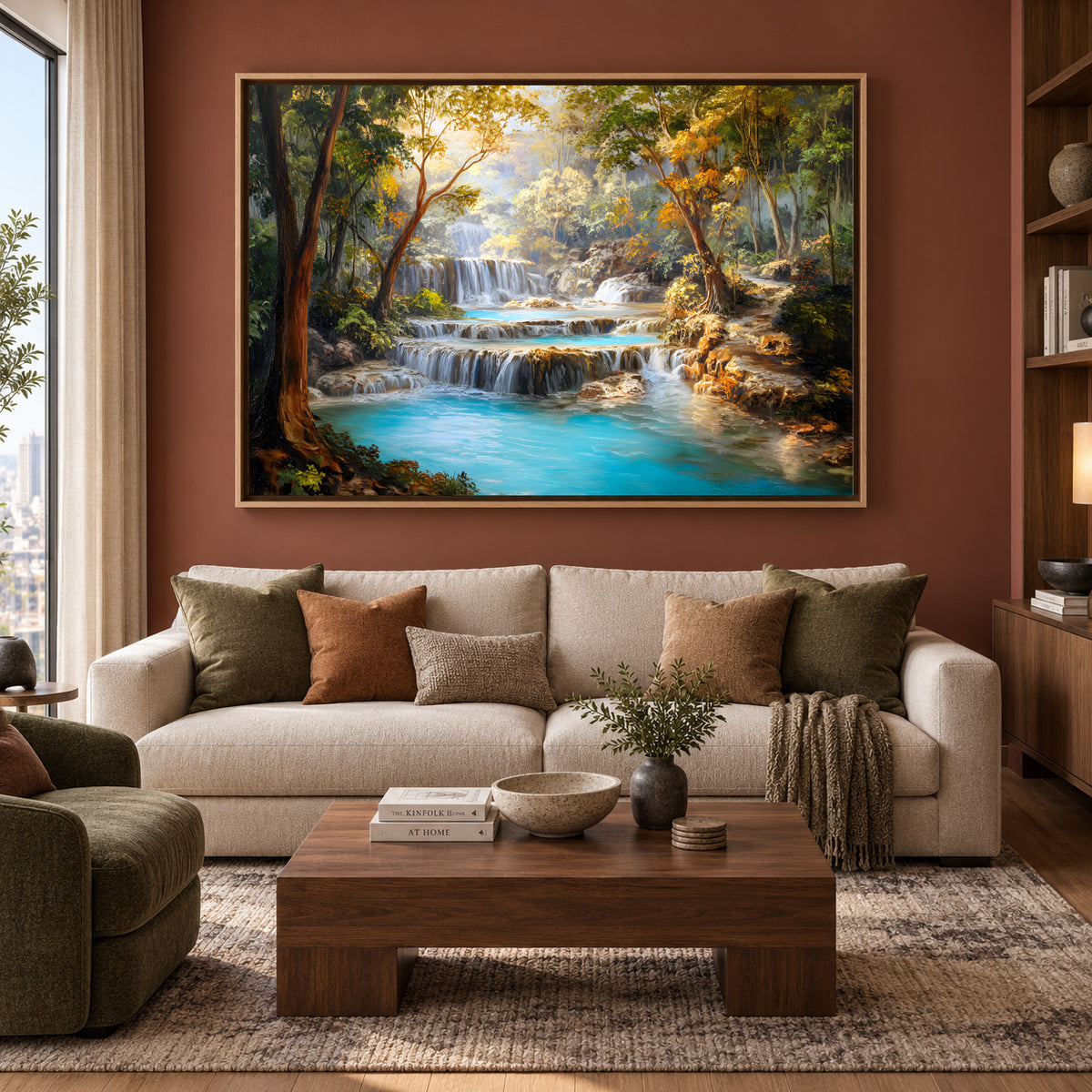Waterfall Nature Canvas Art for Home and Office Decor