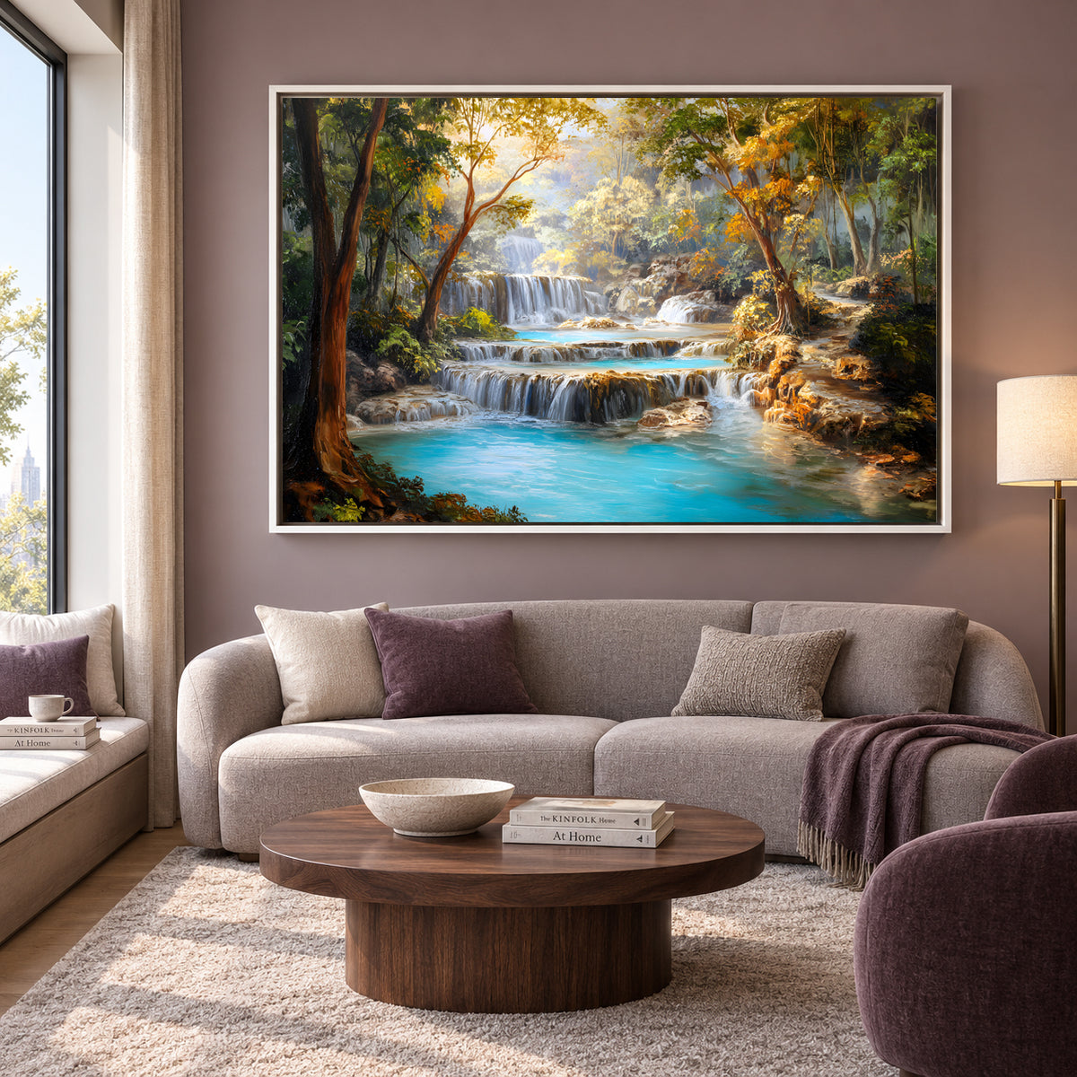 Waterfall Nature Canvas Art for Home and Office Decor