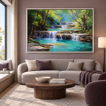 Waterfall Vastu Wall Painting for Positive Energy Decor