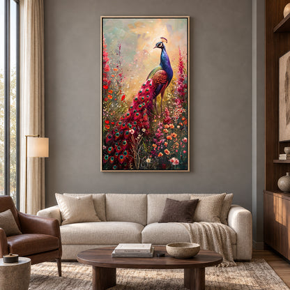 Peacock Wall Art with Rich Colors and Elegant Design