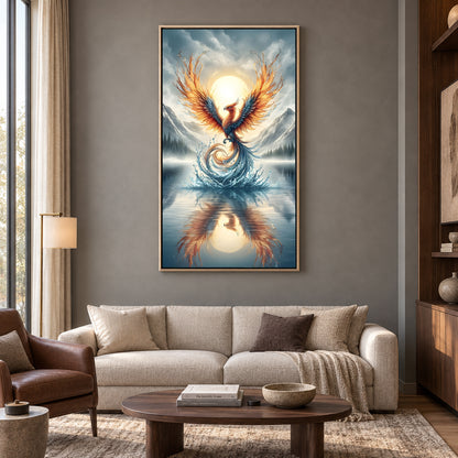 Phoenix Wall Art Modern Mythical Bird Canvas for Elegant Interiors