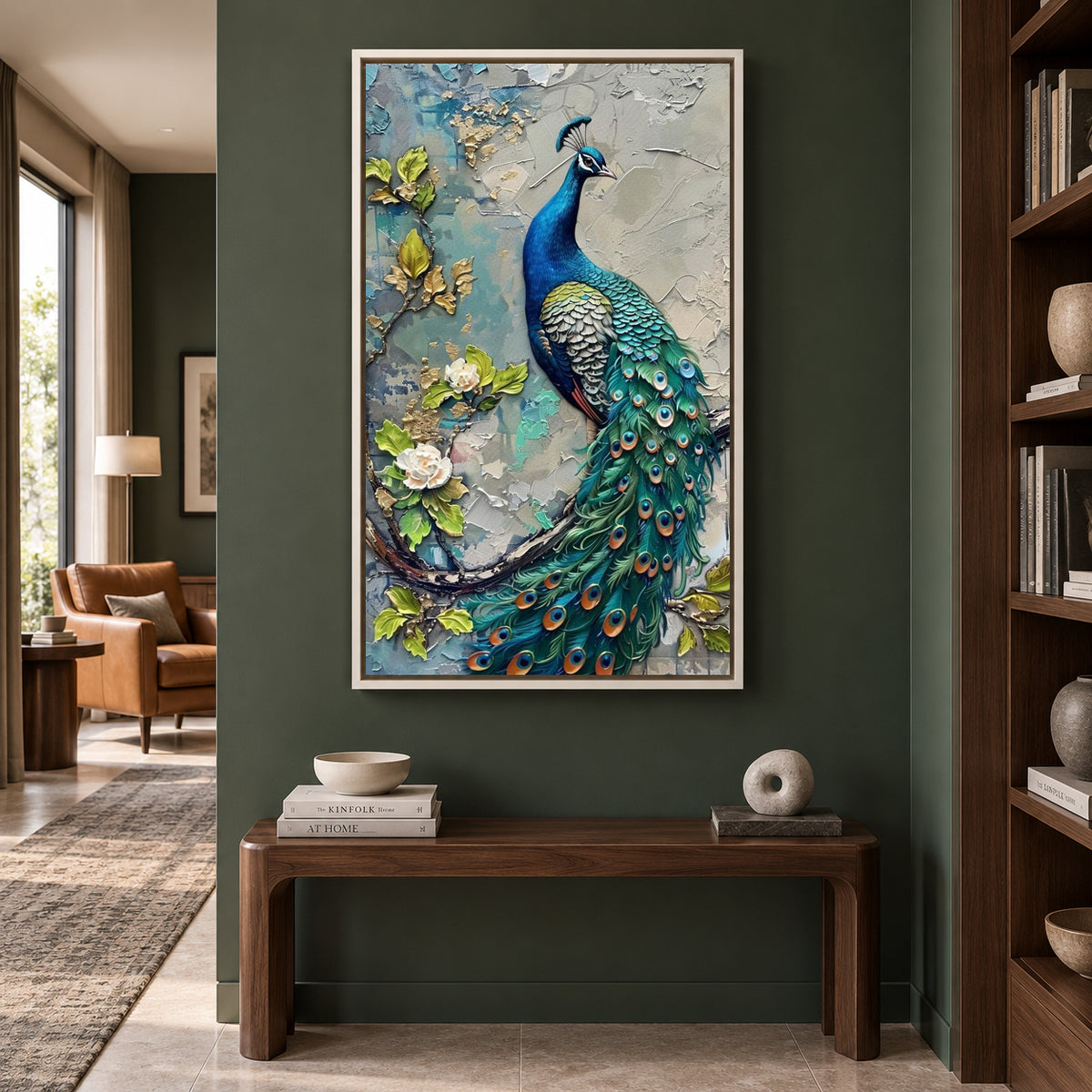 Premium Peacock Wall Decor Canvas Painting For Home Decor