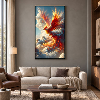 Phoenix Wall Art Canvas Painting for Home Office Living Room Decor