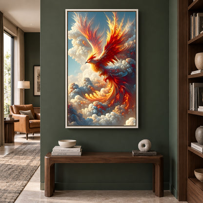Phoenix Wall Art Canvas Painting for Home Office Living Room Decor