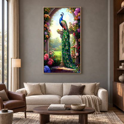 Elegant Peacock Vastu Canvas Painting for Modern Wall Decor