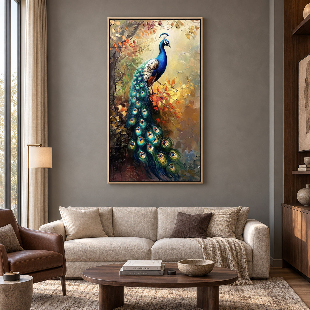 Peacock Vastu Canvas Painting for Positive Energy