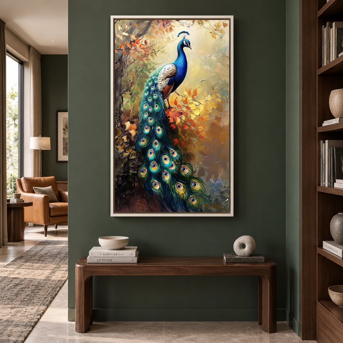 Peacock Vastu Canvas Painting for Positive Energy