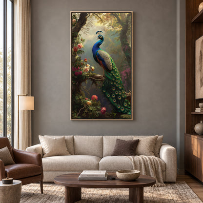 Peacock Vastu Canvas Painting For Bedroom Wall Decor