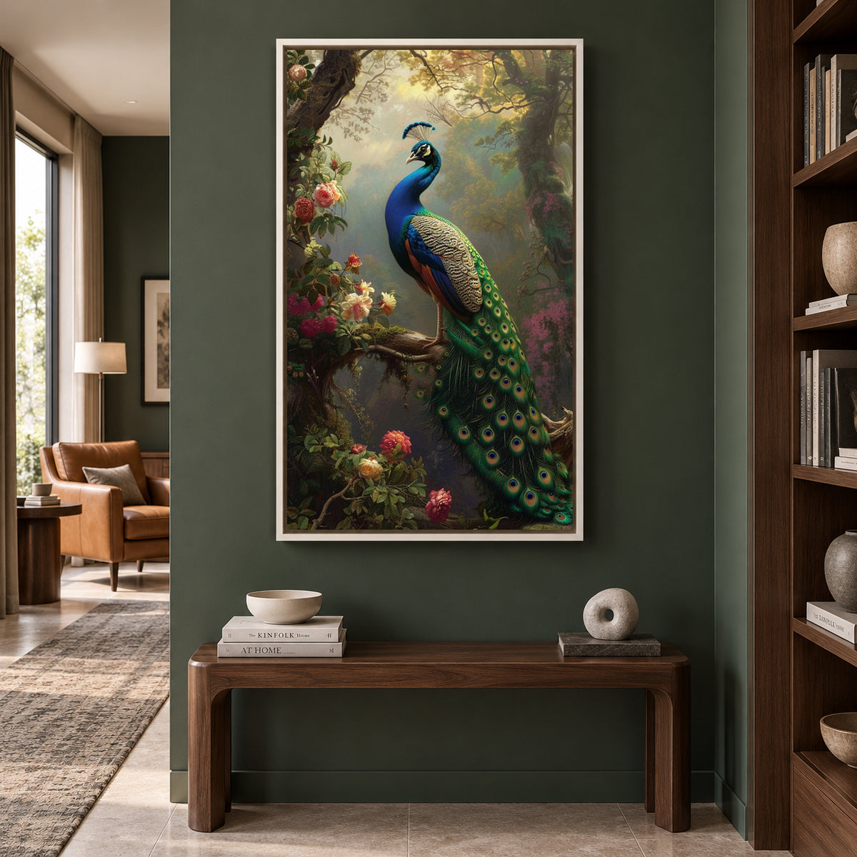 Peacock Vastu Canvas Painting For Bedroom Wall Decor
